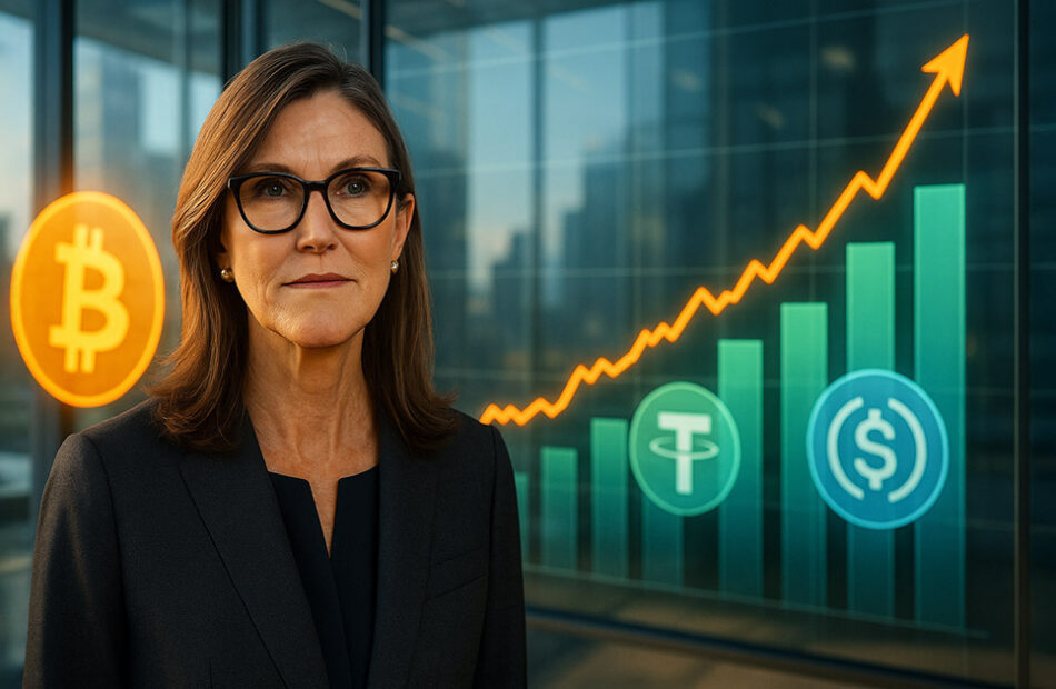 Cathie Wood zmienia prognozę Bitcoina, ponieważ stablecoiny zyskują na popularności