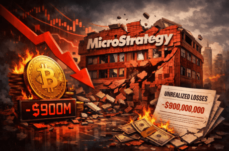 MSTR Price Dwindles as Strategy's $BTC Holdings Show $900M in Unrealized Losses.