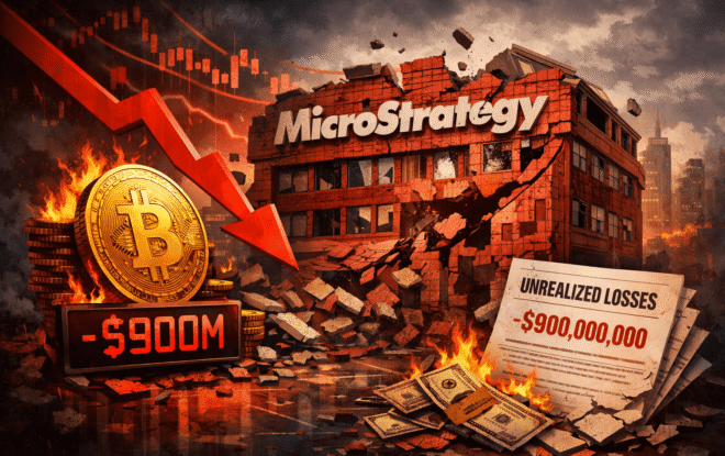 MSTR Price Dwindles as Strategy's $BTC Holdings Show $900M in Unrealized Losses.