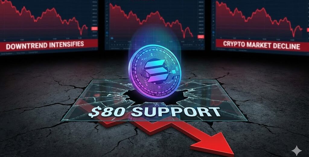 Solana (SOL) traci poziom 80 USD, sygnały spadkowe szybko nasilają się w całym świecie kryptowalut