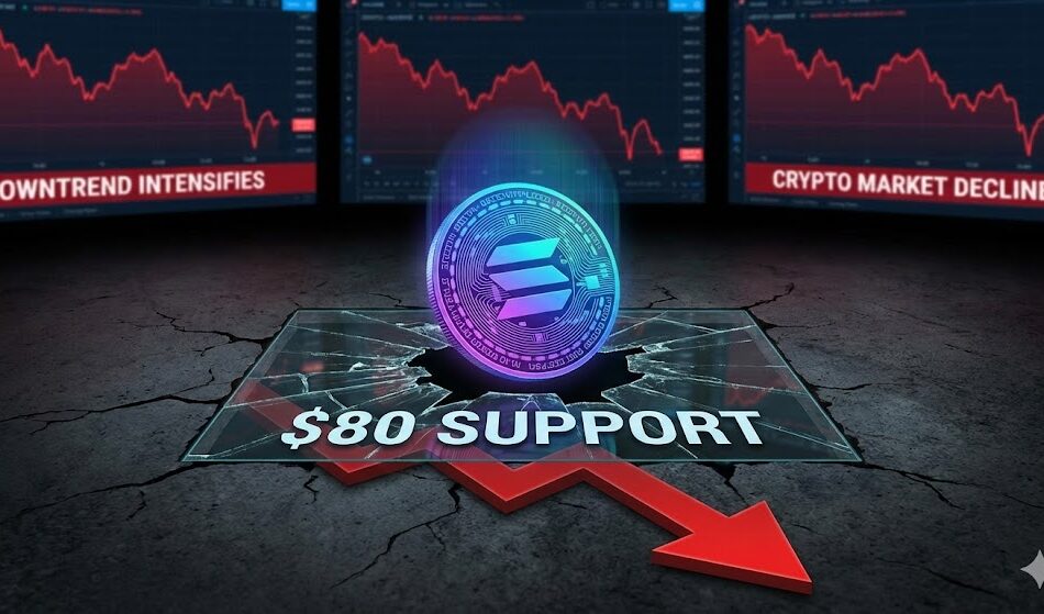 Solana (SOL) traci poziom 80 USD, sygnały spadkowe szybko nasilają się w całym świecie kryptowalut