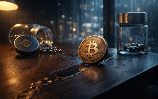 Spadek wartości bitcoina ujawnia „diamentowe ręce” Coinbase i panikę sprzedających na Binance