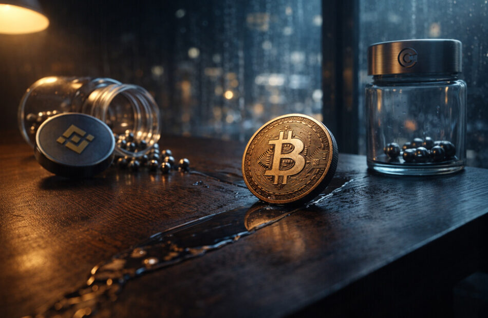 Spadek wartości bitcoina ujawnia „diamentowe ręce” Coinbase i panikę sprzedających na Binance